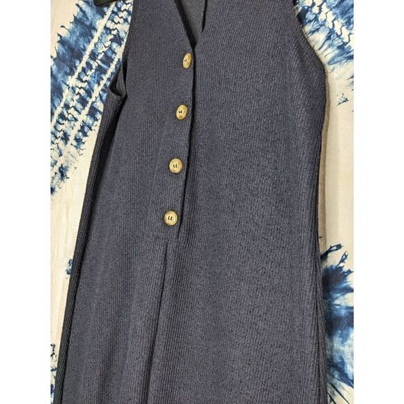 MANGO Women Navy Solid A-Line Dress XS - Picture 2 of 11